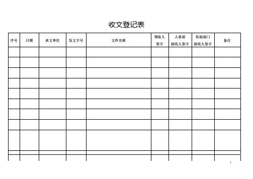 收文登记表