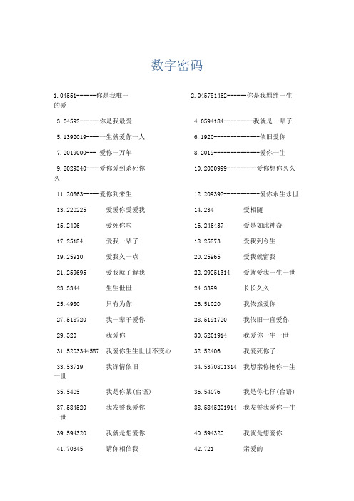 节日庆典-数字密码 精品