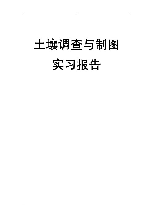 土壤调查与制图实习报告