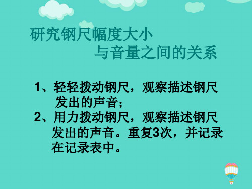 (推选)教科版小学科学四年级上册《声音的变化》PPT文档