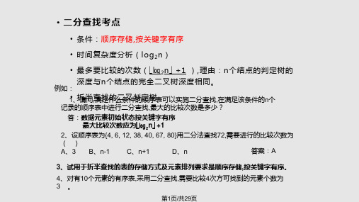 数据结构查找与排序PPT课件