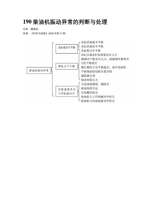 190柴油机振动异常的判断与处理