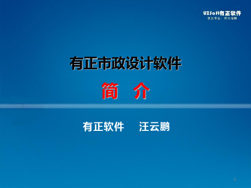 有正市政软件12.0功能简介