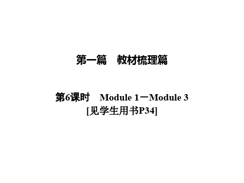 中考英语复习讲义课件：八上 Module1-Module3(共46张PPT)