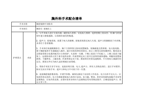 胸腔镜肺叶切除术