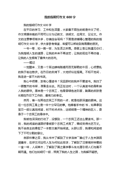 我的指明灯作文600字