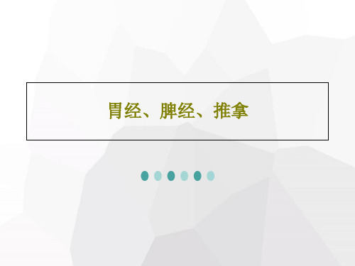 胃经、脾经、推拿PPT文档48页