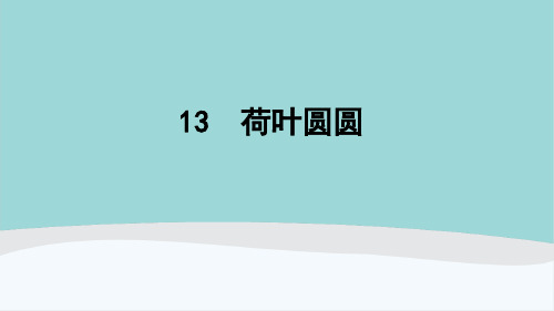 一年级语文下册《荷叶圆圆》PPT课件