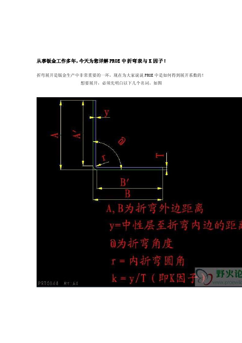 钣金_弯曲弯曲系数系数弯曲表和K