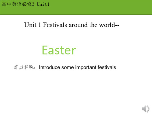 人教版高一英语必修3U1拓展阅读Introduce some important festivals