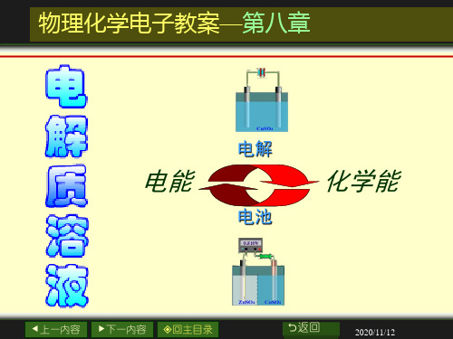 物理化学：第08章_电解质溶液