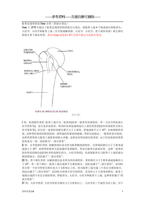 第七课：肩关节neer分型(内容参考)