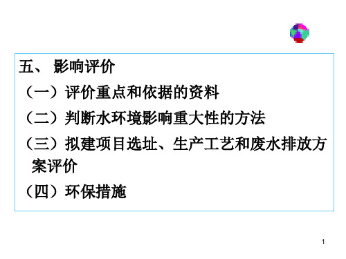 水质环境影响评价(ppt 24页)