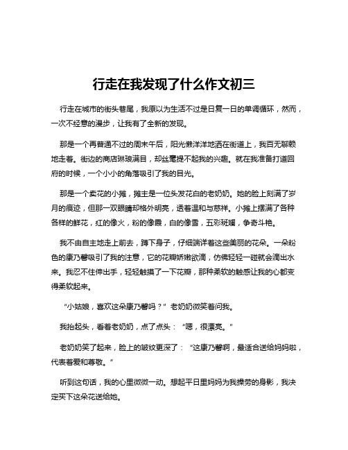 行走在我发现了什么作文初三