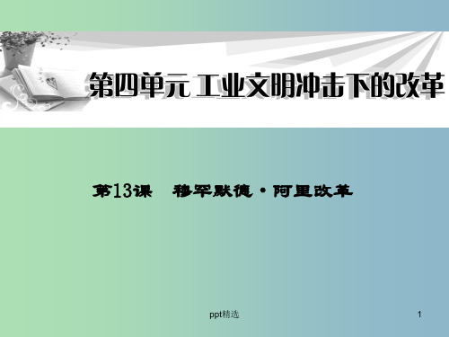 高中历史 第13课《穆罕默德 阿里改革》课件 岳麓版选修1