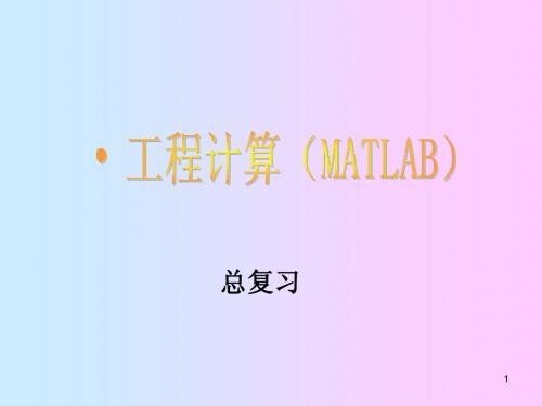 matlab的综合复习ppt