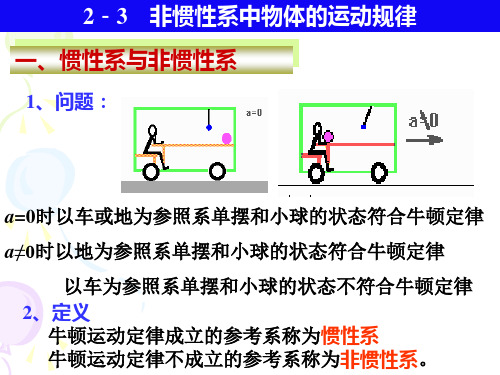 2-3 非惯性系中物体的运动规律