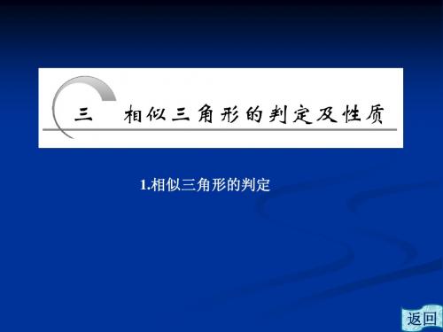 1.3.1 相似三角形的判定 课件(人教A选修4-1)