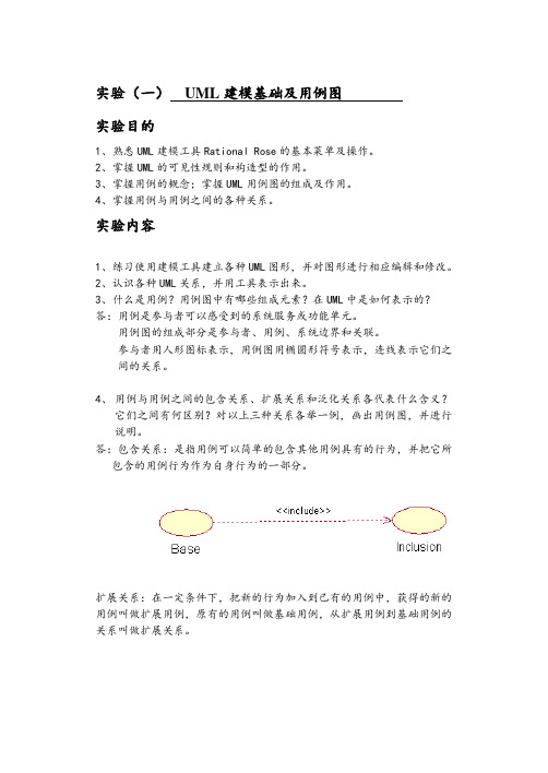 UML统一建模语言实验报告