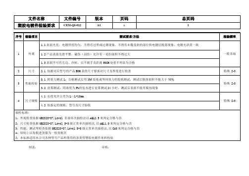 塑胶电镀件检验要求