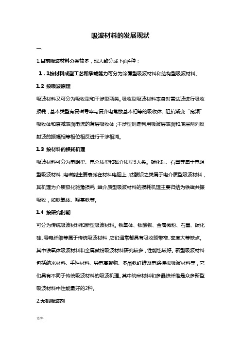 吸波材料现状和应用——整理超经典