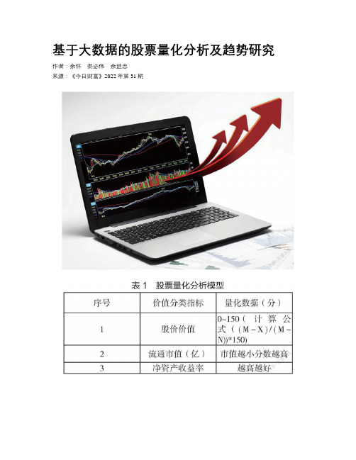 基于大数据的股票量化分析及趋势研究