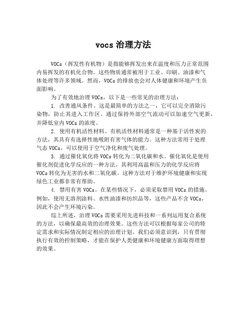 vocs治理方法