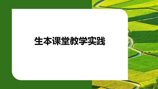 生本课堂教学实践