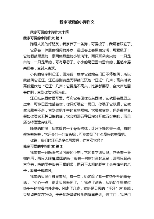 我家可爱的小狗作文十篇