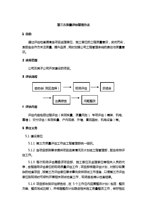 第三方质量评估管理办法