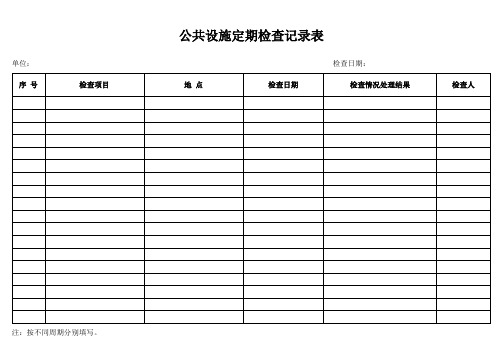 公共设施定期检查记录表 (2).doc