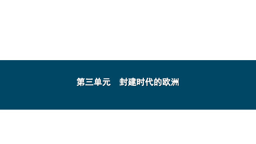 第三单元 封建时代的欧洲(复习课件)-初中历史人教部编版九年级上