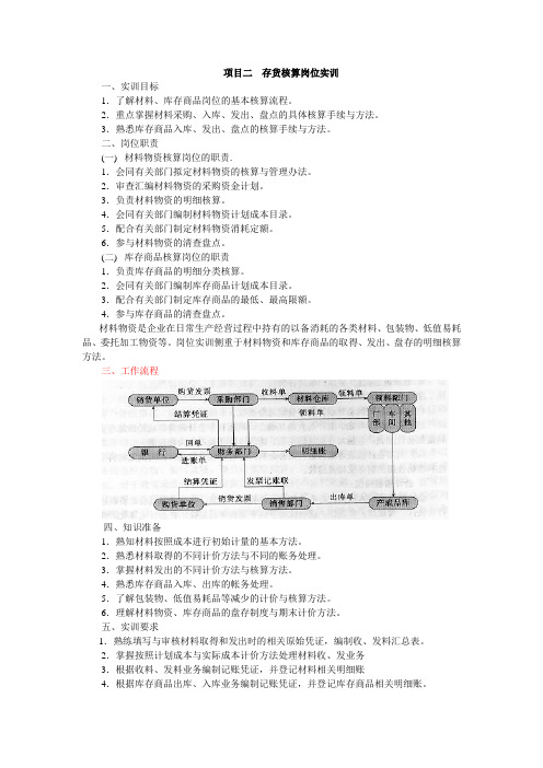 存货核算岗位实训.