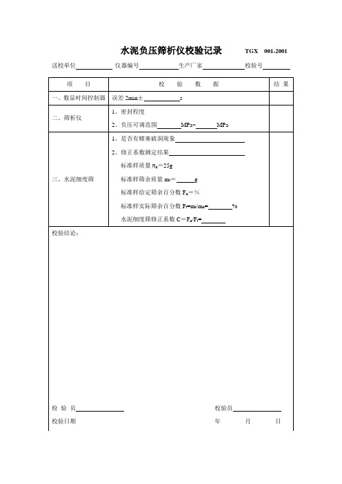 2019年仪器自检自校记录表.doc