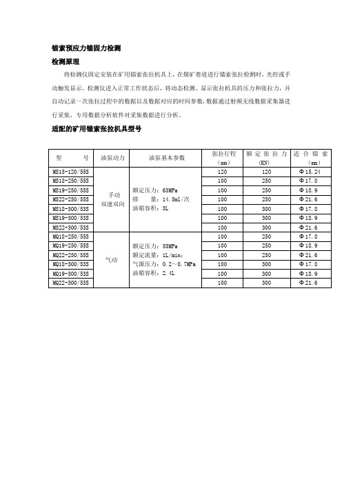 锚索预应力锚固力检测