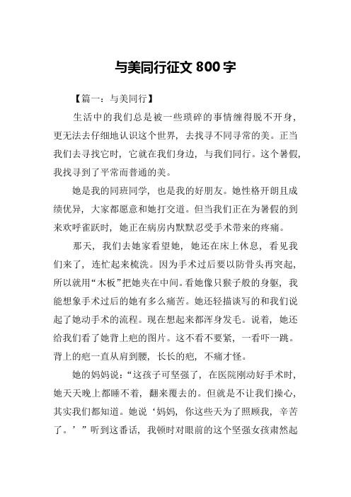 与美同行征文800字