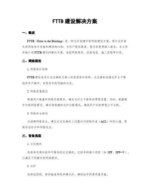 FTTB建设解决方案