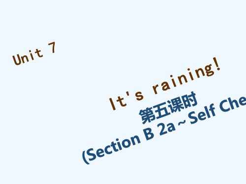 2017-2018七年级英语下册 Unit 7 It’s raining(第5课时)Section B(2a-Self Check)习题 (新)人教新目
