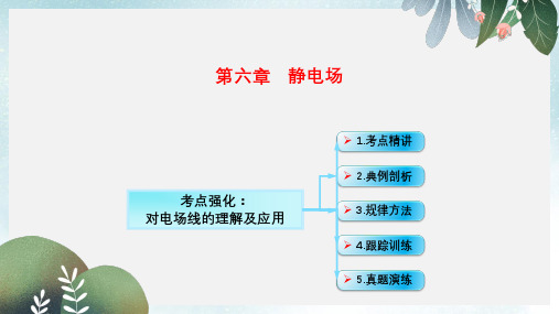 高考物理一轮总复习第六章静电场第1节课时3电场的力的性质:对电场线的理解及应用课件鲁科版