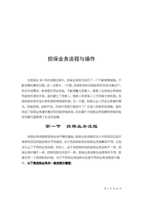 担保业务流程与操作详述