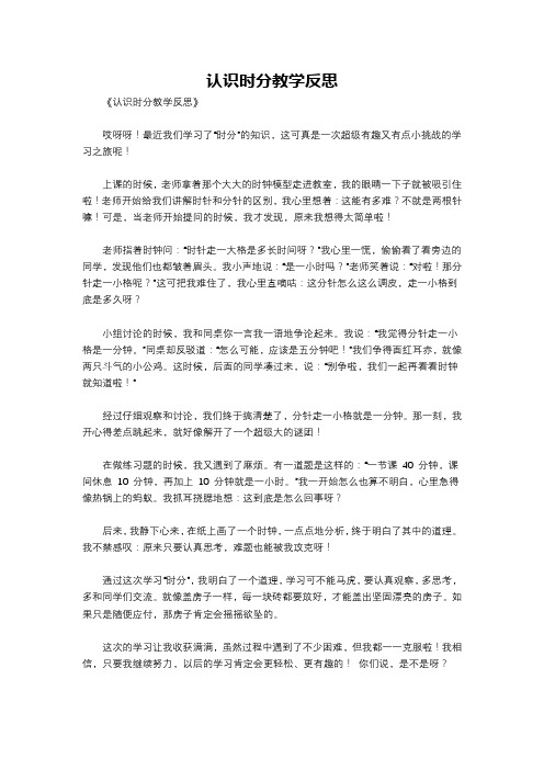 认识时分教学反思