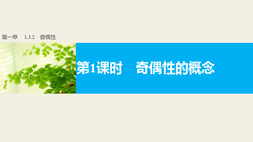 高中数学(人教版A版必修一)配套课件：第一章 集合与函数的概念 1.3.2 第1课时