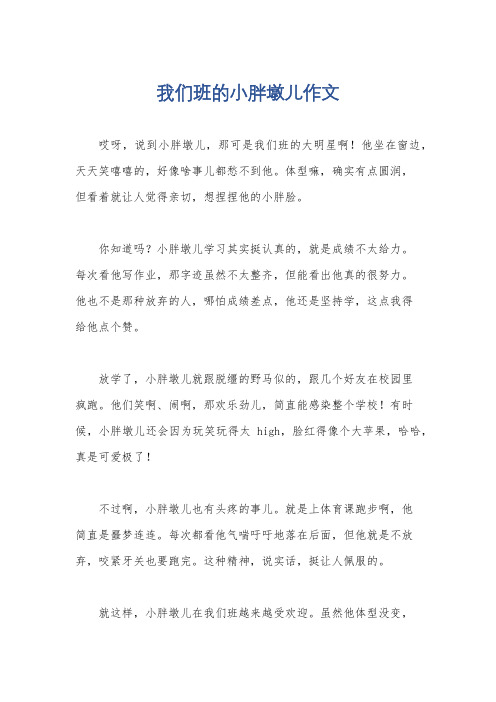 我们班的小胖墩儿作文