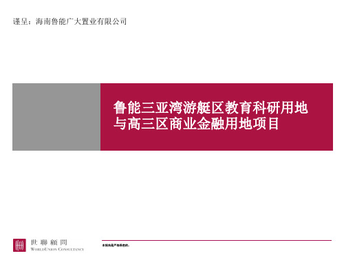 世联-鲁能三亚湾游艇区教育科研用地及商业金融用地项目开发方案(ppt 98) 