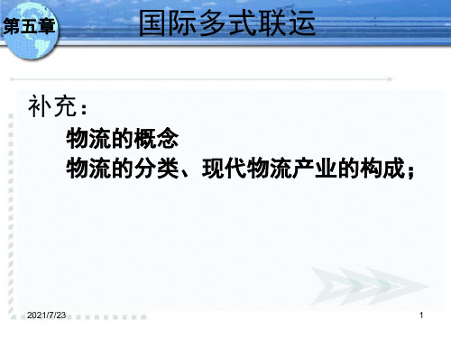 10物流与国际多式联运PPT课件