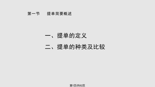 集装箱多式联运提单PPT课件