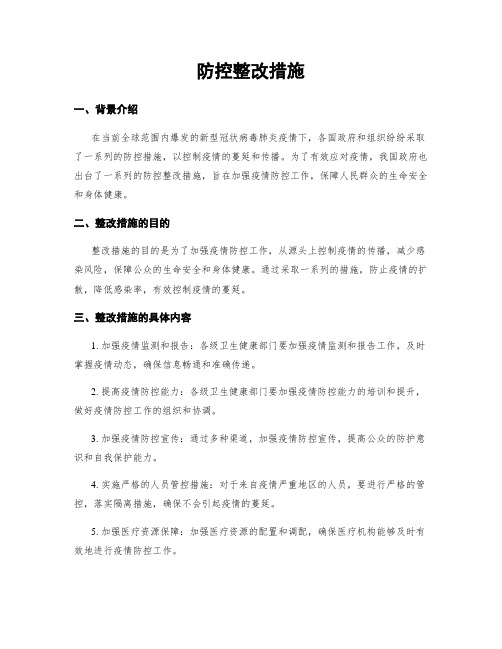 防控整改措施