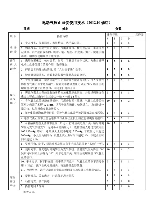 电动止血带应用技术