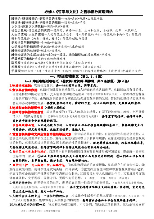 哲学与文化中哲学原理方法论总结-2022-2023学年高中政治统编版必修四