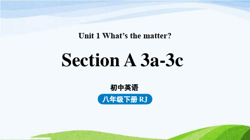 人教版八下英语Unit1第2课时(SectionA 3a-3c)